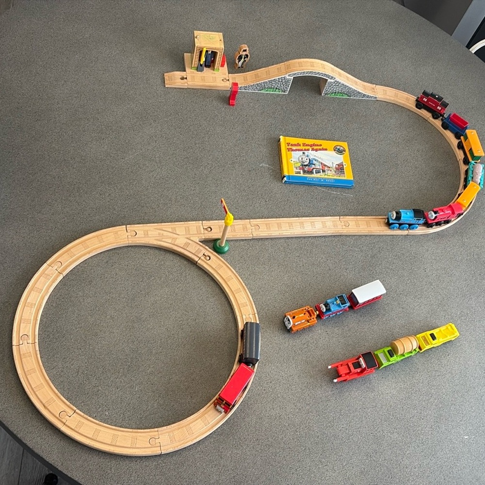 Thomas the tank engine train set.
